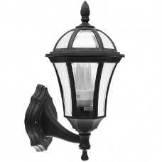 Φωτιστικό Φανάρι Επίτοιχο με ντουί E27 Polycarbonate Μαύρο IP44 96516WU/BL